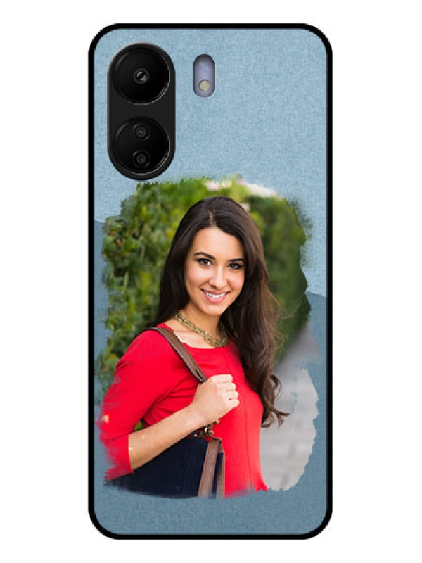 Custom Poco C65 Custom Glass Phone Case - Grunge Line Art Design