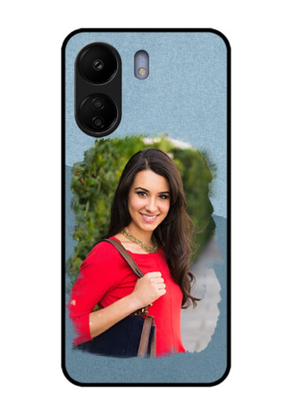 Poco C65 Custom Glass Phone Case - Grunge Line Art Design