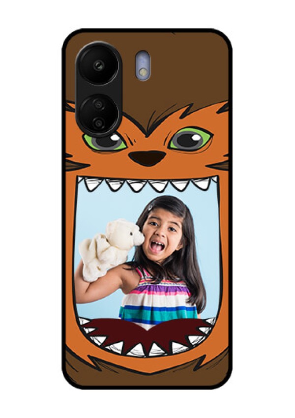 Poco C65 Custom Glass Phone Case - Owl Monster Back Case Design