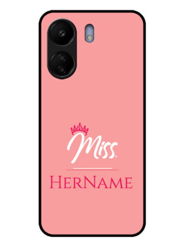 Custom Poco C65 Custom Glass Phone Case - Mrs With Name Design
