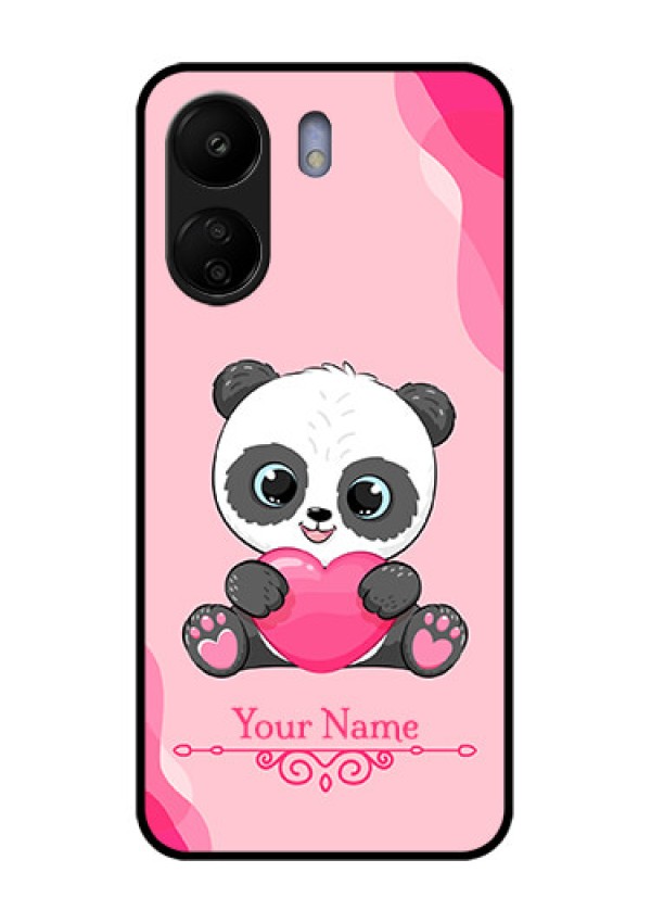 Poco C65 Custom Glass Phone Case - Cute Panda Design
