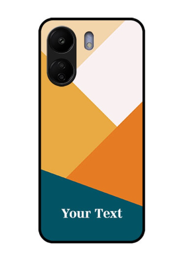 Poco C65 Custom Glass Phone Case - Stacked Multi - Colour Design