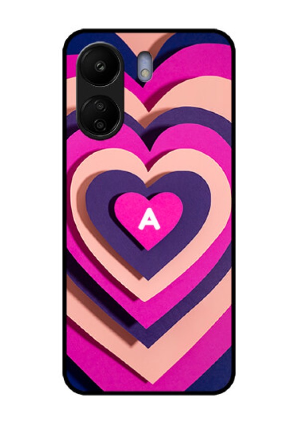 Poco C65 Custom Glass Phone Case - Cute Heart Pattern Design