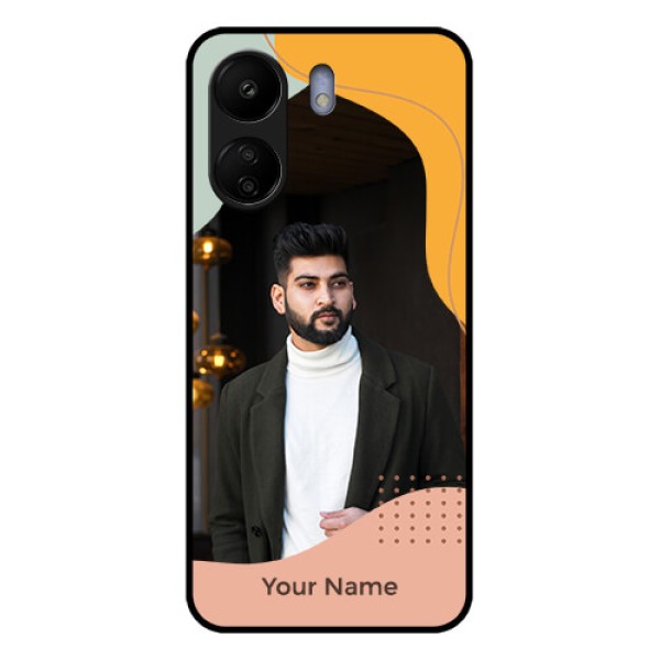 Poco C65 Custom Glass Phone Case - Tri - Coloured Overlay Design Poco C65 Custom Glass Phone Case - Tri - Coloured Overlay Design