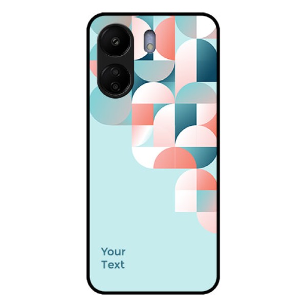 Poco C65 Custom Glass Phone Case - Stylish Semi - Circle Pattern Design