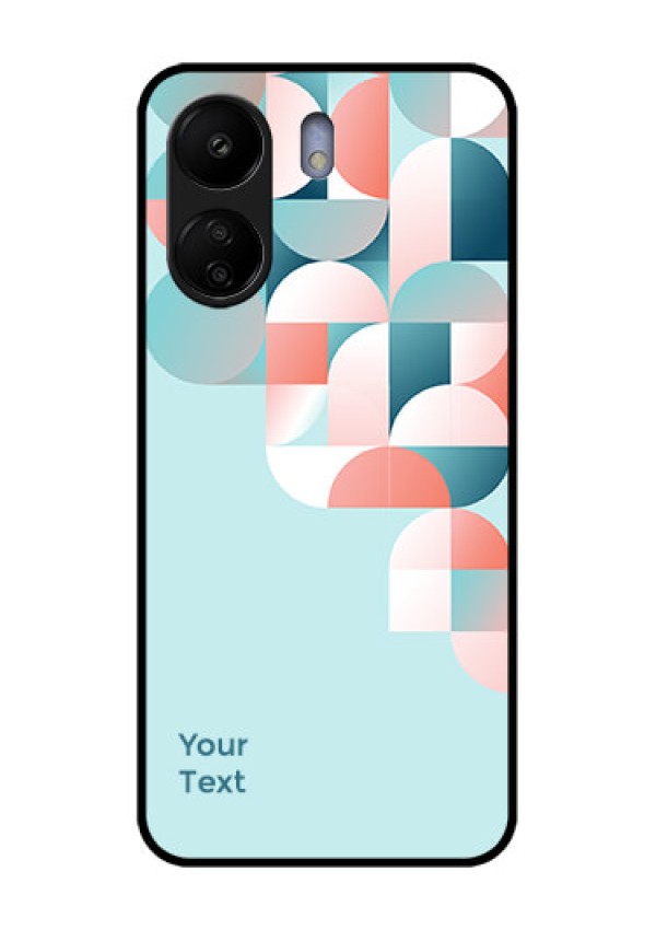 Poco C65 Custom Glass Phone Case - Stylish Semi - Circle Pattern Design