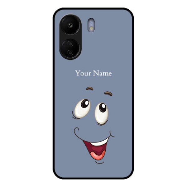 Poco C65 Custom Glass Phone Case - Laughing Cartoon Face Design