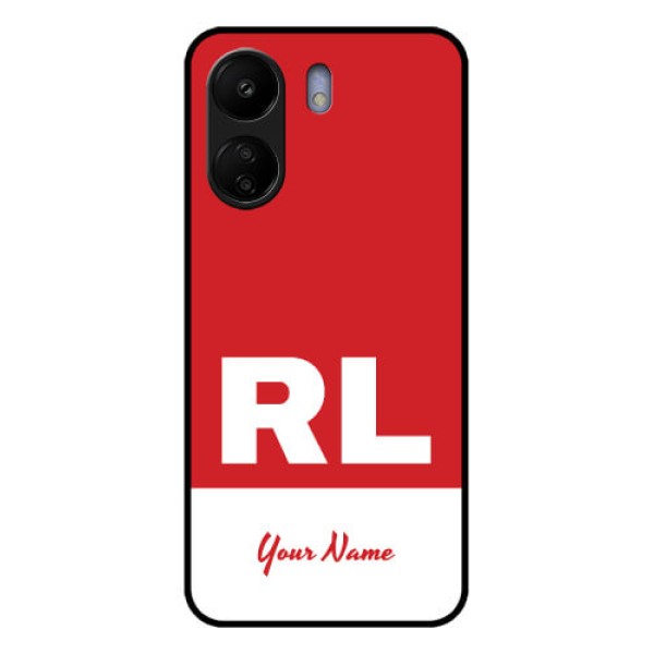 Poco C65 Custom Glass Phone Case - Dual Tone Custom Text Design Poco C65 Custom Glass Phone Case - Dual Tone Custom Text Design
