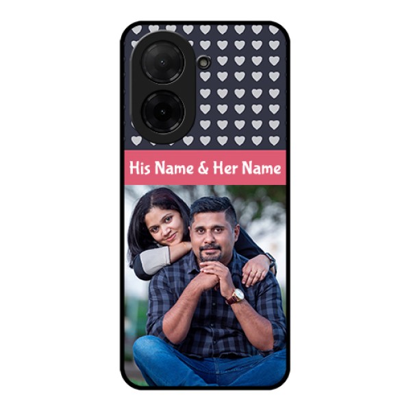 Poco C71 Custom Glass Phone Case - Love Symbols Design