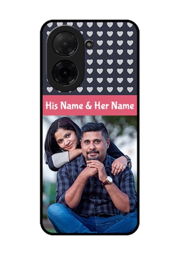 Poco C71 Custom Glass Phone Case - Love Symbols Design