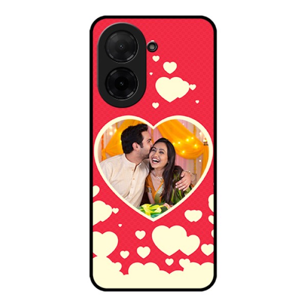 Poco C71 Custom Glass Phone Case - Love Symbols Phone Cover Design