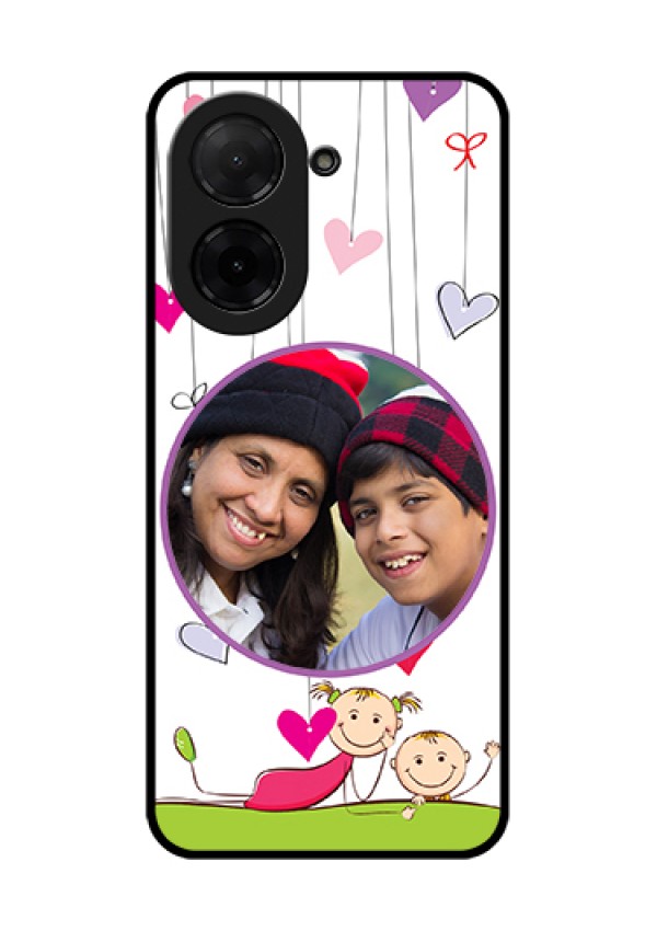 Poco C71 Custom Glass Phone Case - Cute Kids Phone Case Design