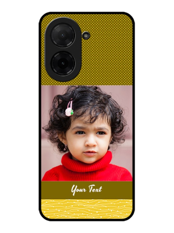 Custom Poco C71 Custom Glass Phone Case - Simple Green Color Design