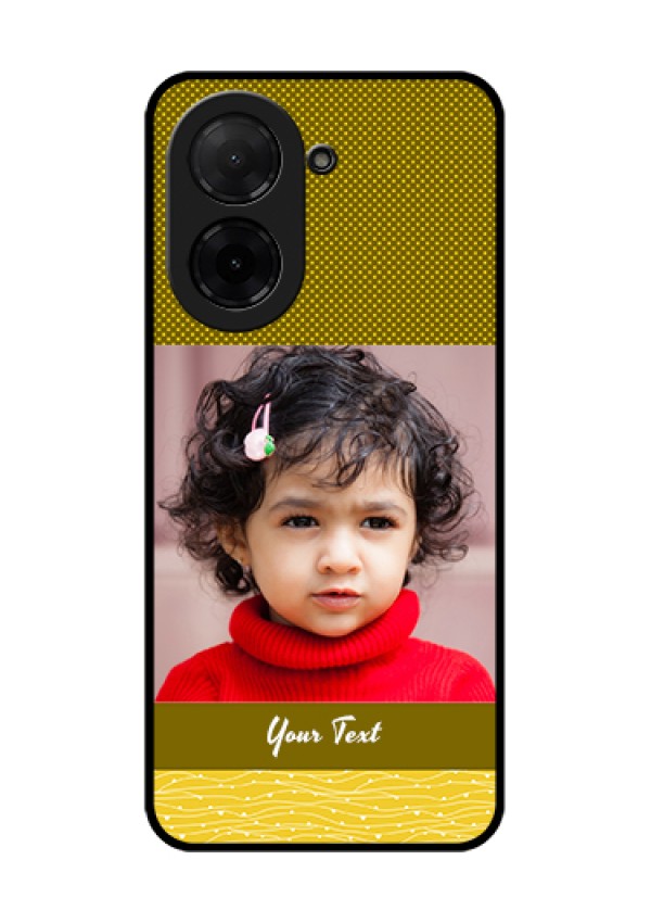 Poco C71 Custom Glass Phone Case - Simple Green Color Design