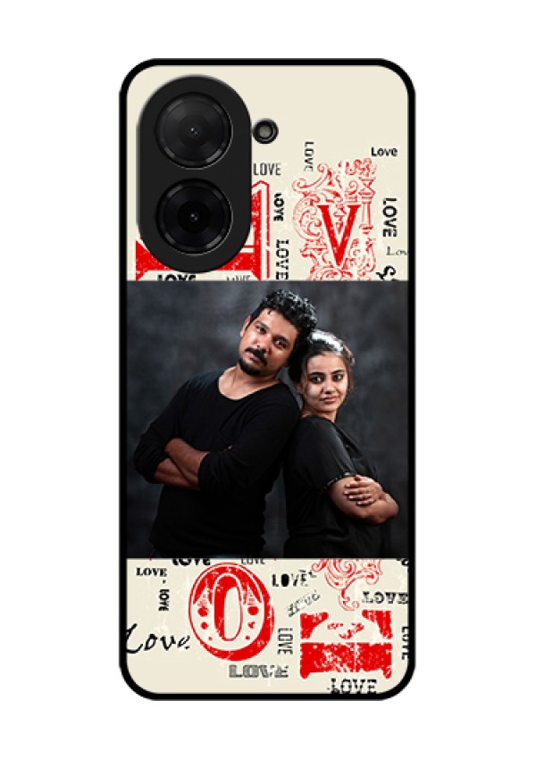 Poco C71 Custom Glass Phone Case - Trendy Love Design Case