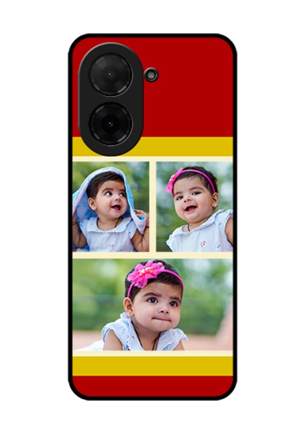 Poco C71 Custom Glass Phone Case - Multiple Pic Upload Design