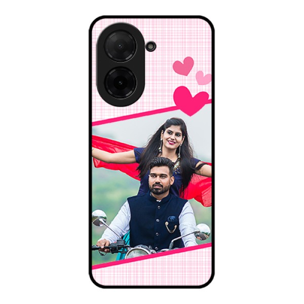 Poco C71 Custom Glass Phone Case - Love Shape Heart Design