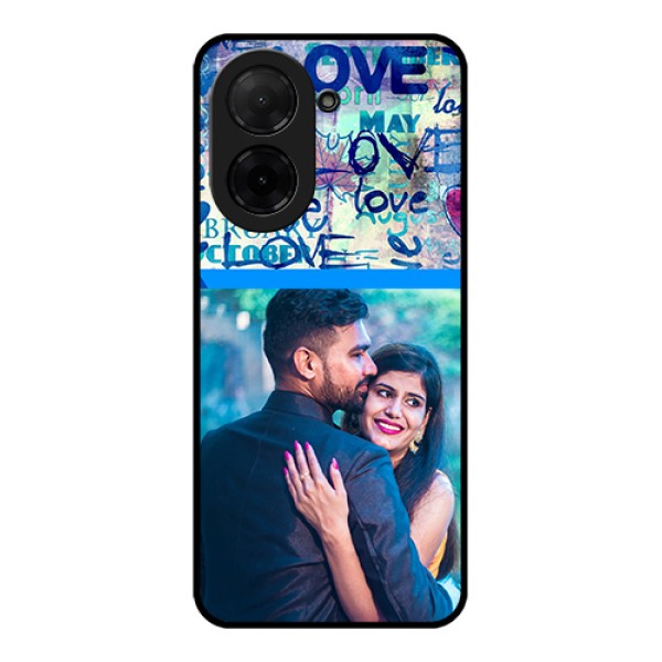 Poco C71 Custom Glass Phone Case - Colorful Love Design