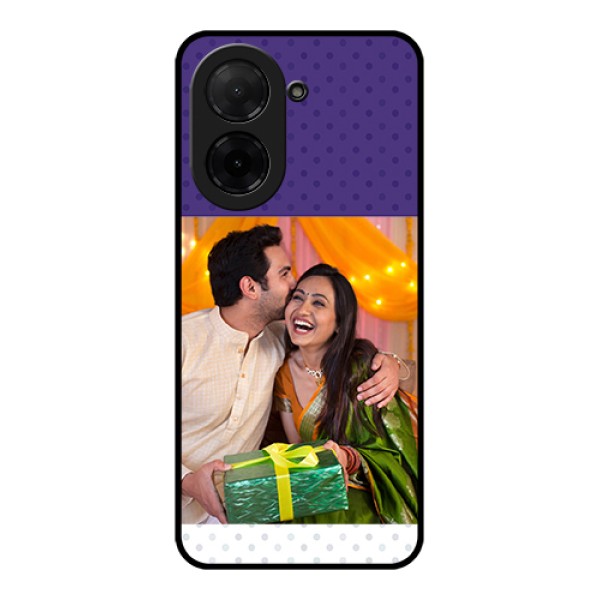 Poco C71 Custom Glass Phone Case - Violet Colored Pattern Design Poco C71 Custom Glass Phone Case - Violet Colored Pattern Design