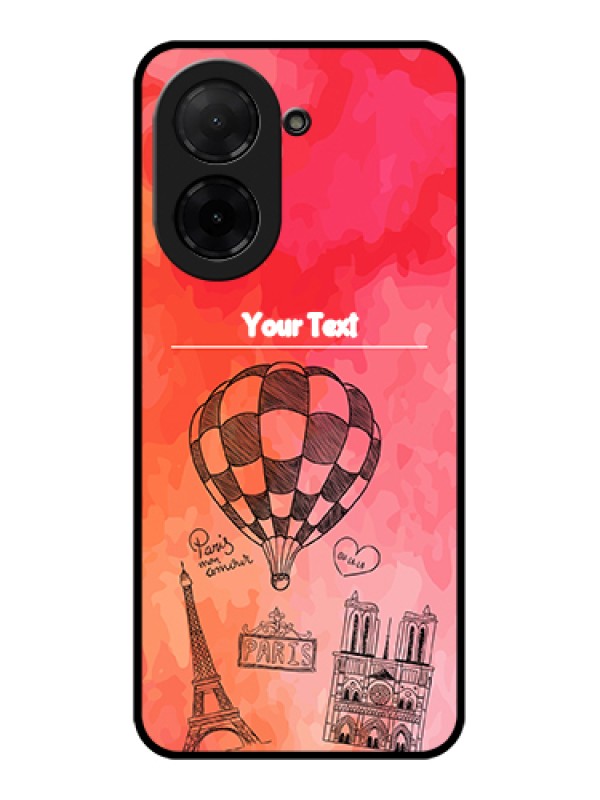 Custom Poco C71 Custom Glass Phone Case - Paris Theme Design