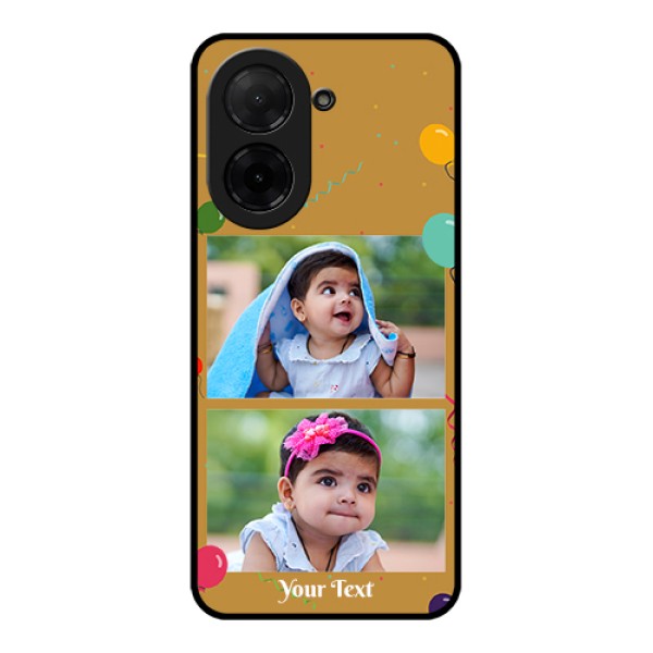 Poco C71 Custom Glass Phone Case - Image Holder With Birthday Celebrations Design Poco C71 Custom Glass Phone Case - Image Holder With Birthday Celebrations Design