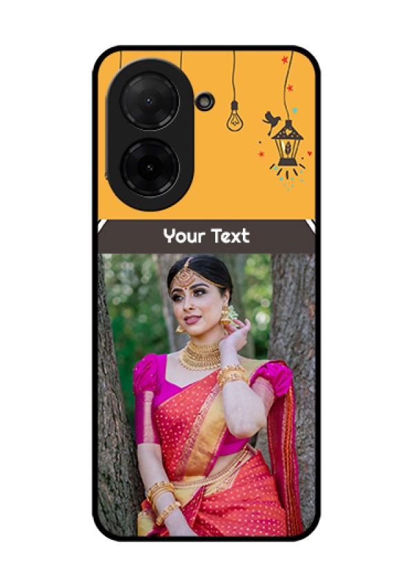 Poco C71 Custom Glass Phone Case - With Family Picture And Icons