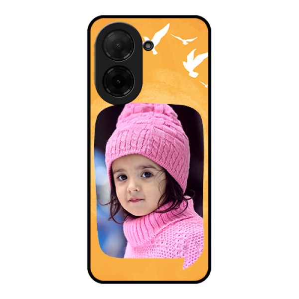 Poco C71 Custom Glass Phone Case - Water Color Design With Bird Icons Poco C71 Custom Glass Phone Case - Water Color Design With Bird Icons