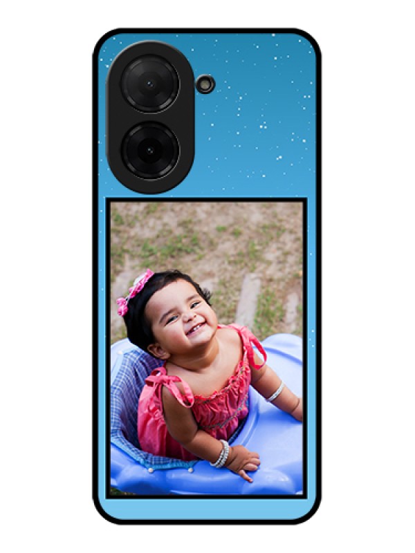 Custom Poco C71 Custom Glass Phone Case - Wave Pattern Colorful Design