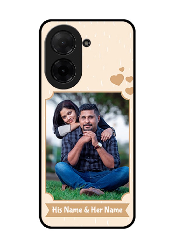 Poco C71 Custom Glass Phone Case - With Confetti Love Design