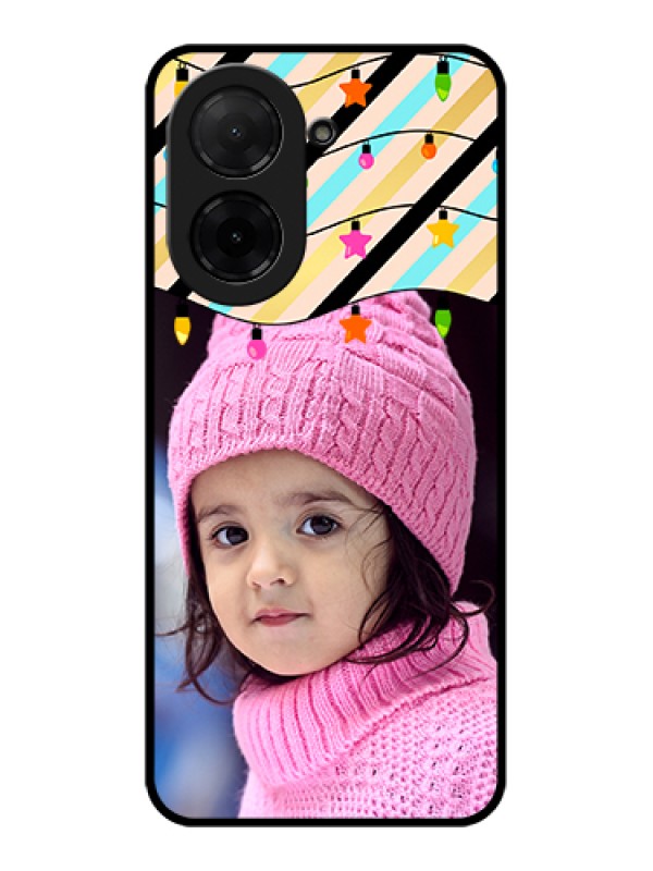 Custom Poco C71 Custom Glass Phone Case - Lights Hanging Design