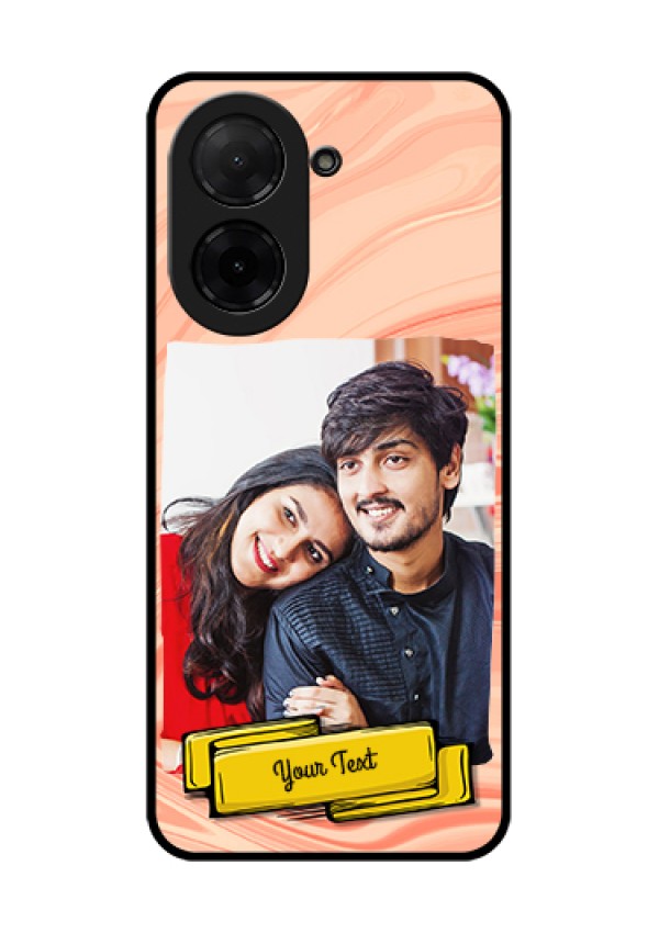 Poco C71 Custom Glass Phone Case - Marble Texture Design