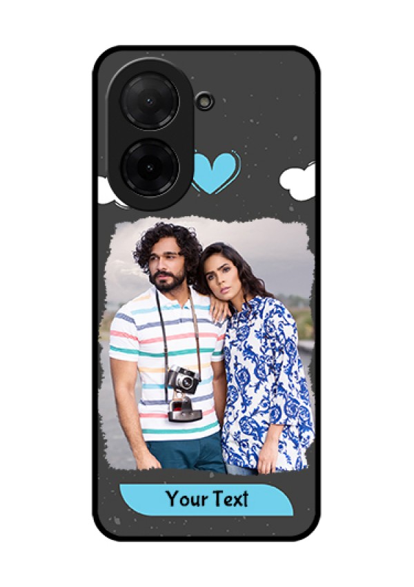 Poco C71 Custom Glass Phone Case - Splashes With Love Doodles Design
