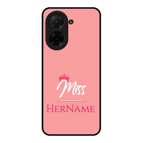 Poco C71 Custom Glass Phone Case - Mrs With Name Design