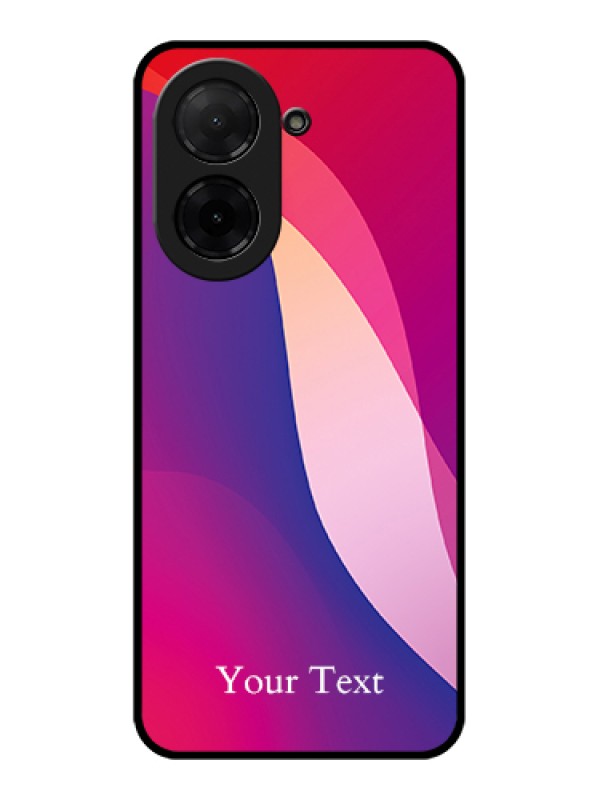 Custom Poco C71 Custom Glass Phone Case - Digital Abstract Overlap Design