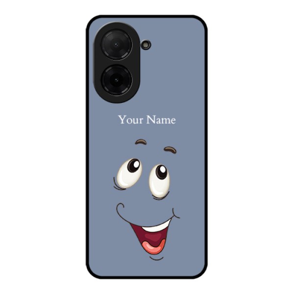 Poco C71 Custom Glass Phone Case - Laughing Cartoon Face Design