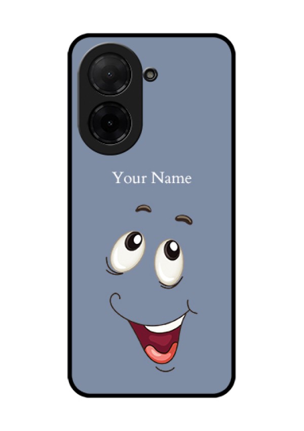 Poco C71 Custom Glass Phone Case - Laughing Cartoon Face Design