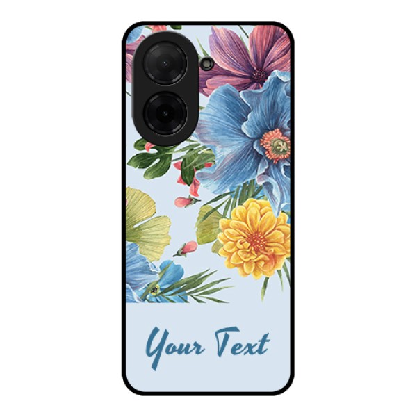 Poco C71 Custom Glass Phone Case - Stunning Watercolored Flowers Painting Design Poco C71 Custom Glass Phone Case - Stunning Watercolored Flowers Painting Design