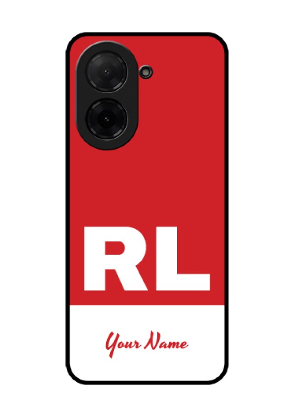 Poco C71 Custom Glass Phone Case - Dual Tone Custom Text Design