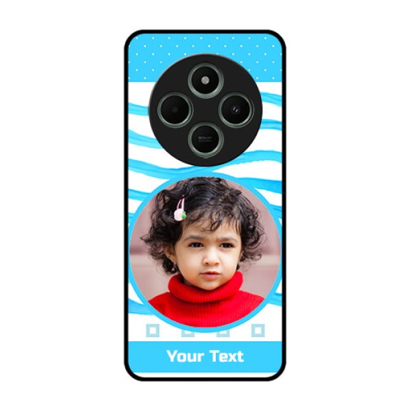 Poco C75 5G Custom Glass Phone CaseSimple Blue Case Design