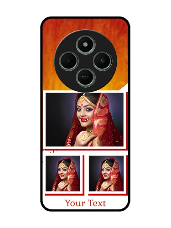 Custom Poco C75 5G Custom Glass Phone CaseWedding Memories Design