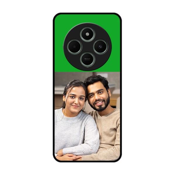 Poco C75 5G Custom Glass Phone CaseGreen Pattern Design