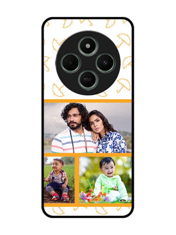 Custom Poco C75 5G Custom Glass Phone CaseYellow Pattern Design