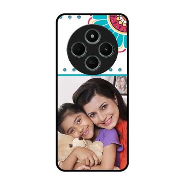 Poco C75 5G Custom Glass Phone CaseFlower Design