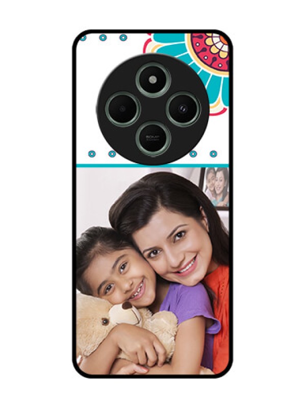 Custom Poco C75 5G Custom Glass Phone CaseFlower Design