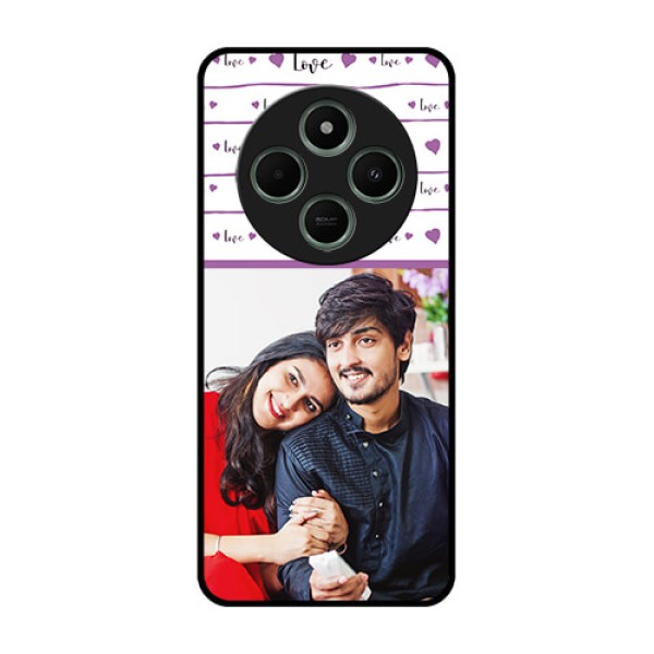 Poco C75 5G Custom Glass Phone CaseCouples Heart Design