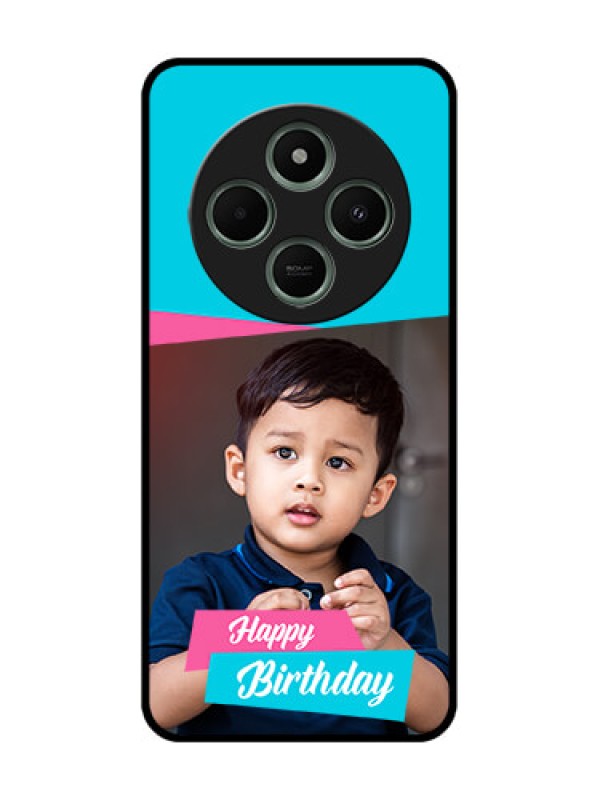 Custom Poco C75 5G Custom Glass Phone CaseImage Holder With 2 Color Design