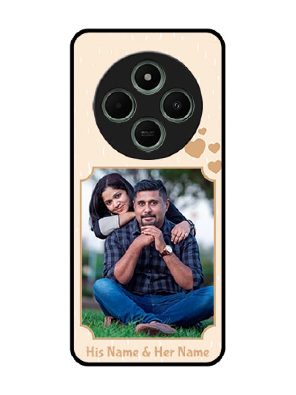 Custom Poco C75 5G Custom Glass Phone CaseWith Confetti Love Design