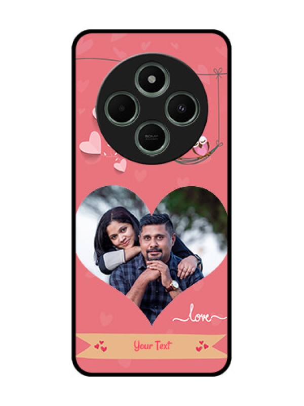 Custom Poco C75 5G Custom Glass Phone CasePeach Color Love Design