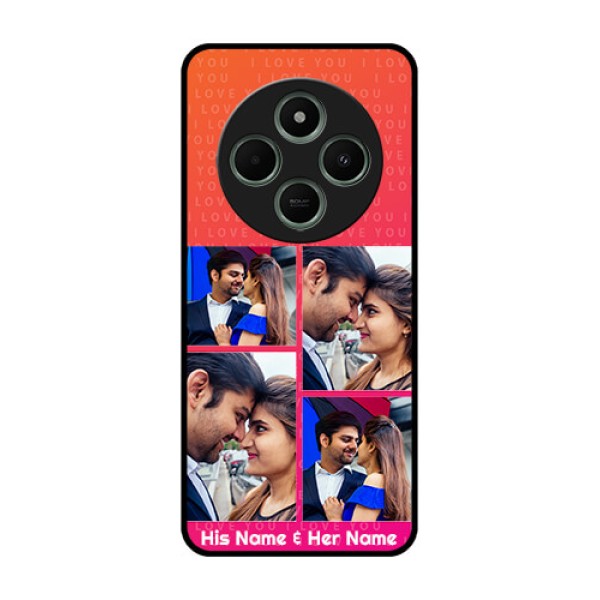 Poco C75 5G Custom Glass Phone CaseI Love You Pink Design