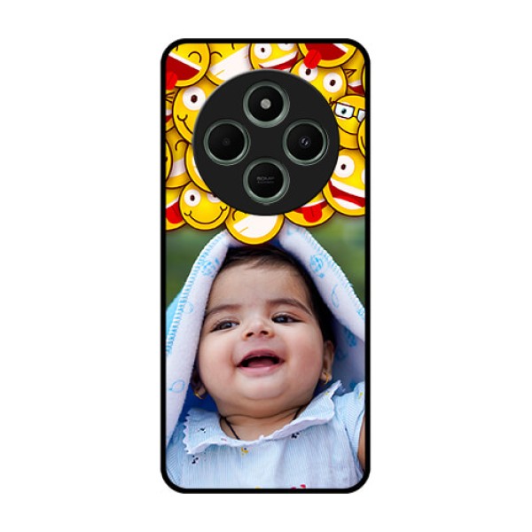 Poco C75 5G Custom Glass Phone CaseWith Smiley Emoji Design